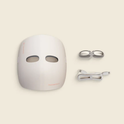Therabody TheraFace Mask Glo - Clinically Proven LED Light Therapy Mask with Red, Infrared & Blue Light